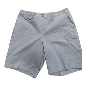 Woman's Dockers Collection Shorts 18W Plaid Blue Tan